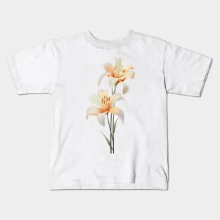 White lily flowers, watercolor style Kids T-Shirt